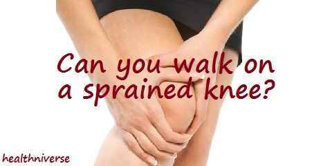 can you walk on a sprained knee